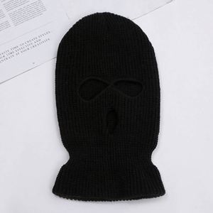 Bonnet promotionnel pas cher, coupe-vent et chaud pour l'hiver, cagoule à 3 trous, masque de ski, bonnet tricoté - Product Image 4