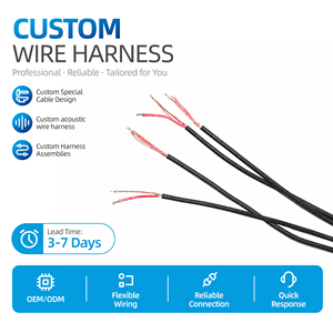 OD1.1mm Black TPE,Single Core Enameled Wire, for <strong>Headset</strong> Earphone Acoustic <strong>Audio</strong> Equipment, Custom Wire Harness - Product Image 1
