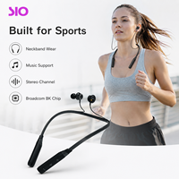 Écouteurs intra-auriculaires étanches en PC+ABS, autonomie longue durée, son stéréo, casque sportif
