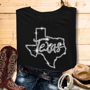 Applicazione Termoadesiva con Strass 'She's From Texas I Can Tell', Motivo in Cristallo, Patch Texas come Accessori - Product Image 5