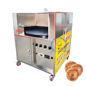 Hoge Kwaliteit Commerciële Gas Pizza Naan Kleine Tandoori Libanese Manakish Pita Brood Auto Rotatie Gefokt Naan Bakoven Te Koop
