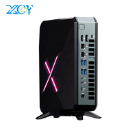 AMD R-yzen 7 5800H Radeon RX 6400 GDDR6 4GB 64GB DDR4 NVME Mini Desktop Computer Gamer Gaming PC with Colourful Ambiance Light