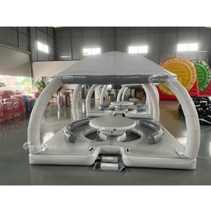 Plataforma <span class=keywords><strong>Flotante</strong></span> Inflable para Parque Acuático, Muelle para Yates, Equipo de Juego Acuático, Isla Inflable con Carpa - Product Image 3