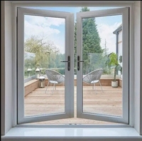 Chambre UPVC Fenêtre Double Vitrage Swing Out Fenêtre PVC Vinyle Fenêtre pour Villa