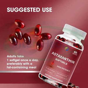 솔리란 OEM 제품 아스타잔틴 소프트젤 소프트 캡슐 대량 식이 보충제 12mg 24mg 아스타잔틴 소프트젤 피부, 눈 건강용 - Product Image 4