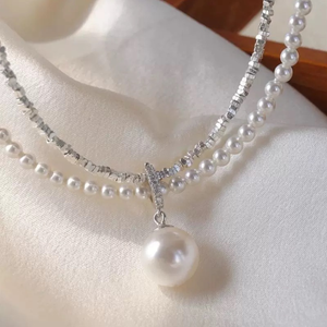 F Ketting Blinde Doos Vrouwen Rood Koraal Bohemen Choker Ketting Met Natuurlijke Zoetwater Parel Steen Bedels Verguld - Product Image 3