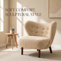 Vente Chaude OEM ODM Fauteuil Simple Rembourré en Tissu, Fauteuil de Loisirs Doux, Vente en Gros Usine, Mobilier de Salon et de Maison