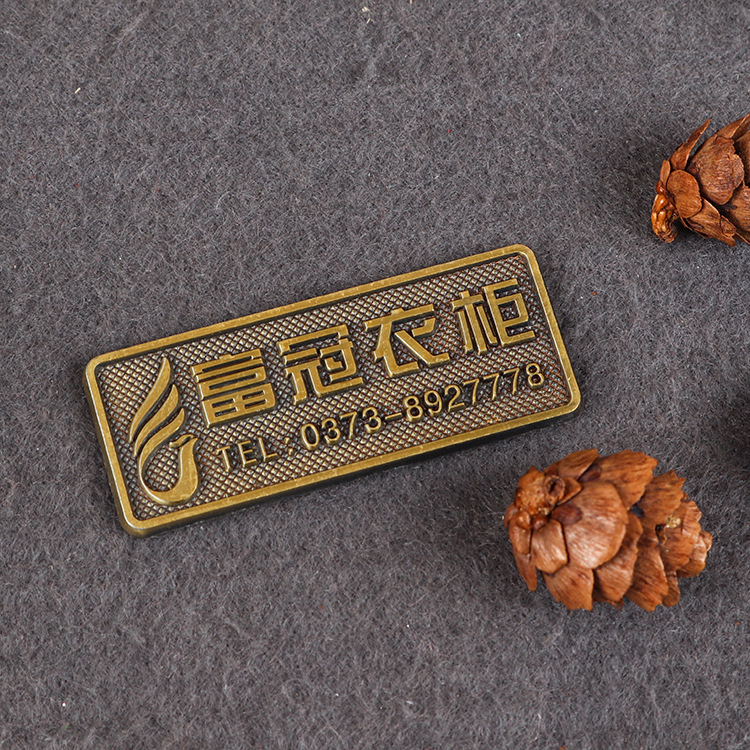 Custom Aluminum Logo Printed Embossed Metal Name Plates Custom Packaging Labels