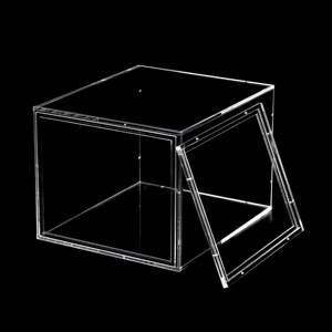 1/8 pollici acrilico <span class=keywords><strong>MEGA</strong></span> PIX vetrina magnetica Lucite rinforzata bordi Pop scatola di immagazzinaggio - Product Image 5