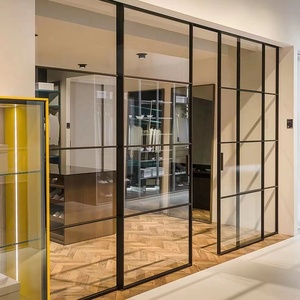 Puertas y ventanas corredizas <span class=keywords><strong>de</strong></span> <span class=keywords><strong>aluminio</strong></span> <span class=keywords><strong>de</strong></span> vidrio doble horizontal <span class=keywords><strong>de</strong></span> estilo moderno terminadas con diseño <span class=keywords><strong>de</strong></span> rejilla <span class=keywords><strong>para</strong></span> hoteles - Product Image 1