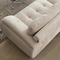 Canapé modulaire de salon Zayshine, style nordique moderne, tissu en velours de luxe, 3 places, appartement, villa, canapé de sol en forme de I, détente