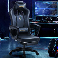 Chaise de jeu ergonomique inclinable pour bureau à domicile, dossier réglable, hauteur de siège ajustable, ordinateur, moderne et minimaliste