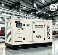 Groupe électrogène diesel certifié CE, silencieux, avec capot, 50 kVA, 100 kVA, 200 kVA, triphasé, unité de production d'énergie personnalisable
