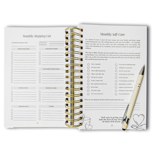 Planificateur personnalisé Bobine d'impression Spiral Bound Planner Spiral Notebook Weekly Monthly Manifestation Goal Diary Journal Planner - Product Image 4