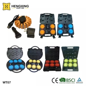 WT07-4 LED Road Flare Flashing <strong>Lights</strong> Roadside Safety <strong>Emergency</strong> Disc Beacon For Car Marine Boat