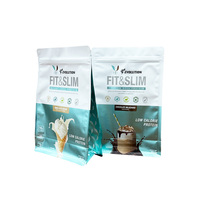 Pochette personnalisée à fond plat, scellée sur 8 côtés, imprimée en héliogravure, de qualité alimentaire, en aluminium laminé, avec fermeture éclair, pour gelée