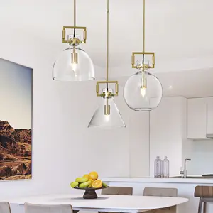 Plafonnier led suspendu en verre au design nordique moderne, luminaire décoratif d'intérieur, idéal pour une Table à manger