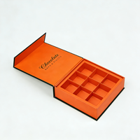 Boîte d'emballage de chocolat pliable de luxe de qualité supérieure avec logo personnalisé, or, qualité alimentaire