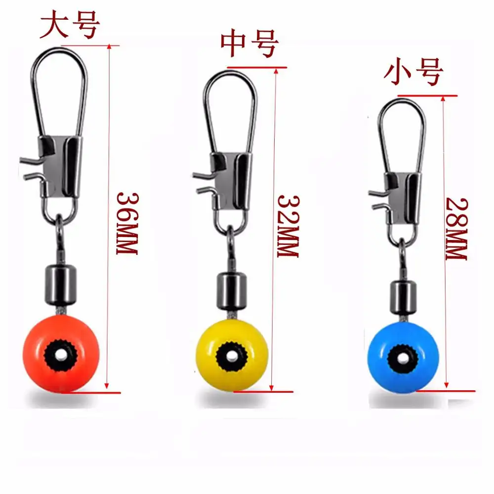 Wholesale 50pcs/bag Space Bean Fishing Stainless Rolling Swivel Fishing Equipment Tackle Other Fishing Products