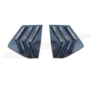 Quarter Rear <b>Window</b> Louver Scoop Vent <b>Cover</b> Trim for Nissan Rogue 2021-2023 Black Glossy Carbon Fiber Look - Product Image 4