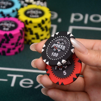 Nouveauté : Jetons de poker Texas personnalisés et plateau, sans valeur nominale, jetons de mahjong spéciaux pour salle de jeu d'échecs