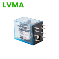 Relais intermédiaire HH52P 24V/110V/220V AC/DC 8/11/14 pôles 5A/10A miniature en plastique 2NO2NC pour usage automobile, protection scellée, CCC