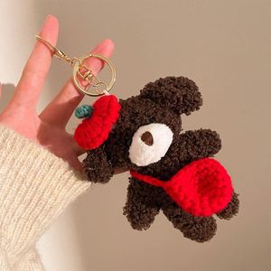 <b>Cute</b> Plush <b>Bear</b> Pendant Adorable Car Bag Hanger Charm Soft Plush Keychain for Women Girls - Product Image 4