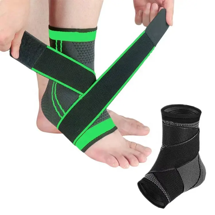 Ayak bileği parantez, ayarlanabilir sıkıştırma ayak bileği desteği erkekler ve kadınlar, güçlü ayak bileği Brace spor koruma