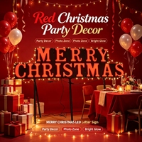 Lumières LED de Noël en forme de grandes lettres, lumières de signalisation commerciales de Noël pour l'extérieur, lumières décoratives de Noël pour la cour et la place