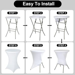 Wholesale Customized Colors Knitted Fitted Cocktail <b>Table</b> <b>Cover</b> Spandex Stretch OEKO-TEX Certified <b>Waterproof</b> Oilproof - Product Image 4