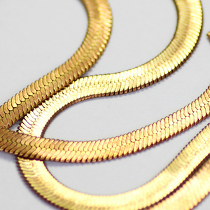 <span class=keywords><strong>El</strong></span> más nuevo diseño 5mm de ancho plano de cobre de la cadena de la serpiente bolso Decoración - Product Image 1