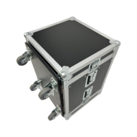 Rak Amplifier 10U Custom OEM/ODM dengan Roda, Flight Case, Tahan Air IP67, Garansi 3 Tahun, Pintu Depan/Belakang yang Dapat Disatukan