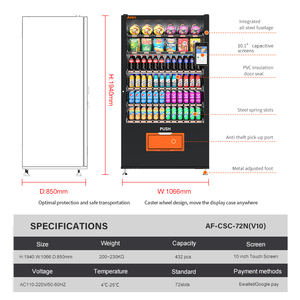 Afen Tự Động Đồ Ăn Nhẹ Và Đồ Uống Máy Bán Hàng Tự Động Chất Lượng Cao Bao Bì Sản Phẩm - Product Image 4