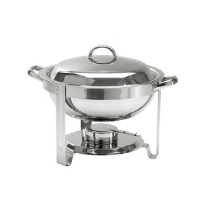 Pemanas makanan prasmanan bundar untuk restoran, dengan tempat bahan bakar, untuk memanaskan dan memajang makanan panas. - Product Image 2