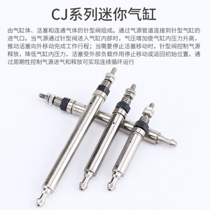 CJ1B4 5X10SU4X15 20 กระบอกลมขนาดเล็กแบบเข็ม  อะไหล่กระบอกลม - Product Image 3