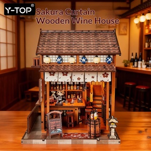 <span class=keywords><strong>Casa</strong></span> <span class=keywords><strong>de</strong></span> Sake Sakurazaki, Bloques <span class=keywords><strong>de</strong></span> Construcción <span class=keywords><strong>de</strong></span> Madera Estilo Japonés, Modelo <span class=keywords><strong>de</strong></span> Escena Urbana para Armar a Mano, Juguete <span class=keywords><strong>de</strong></span> Regalo - Product Image 2