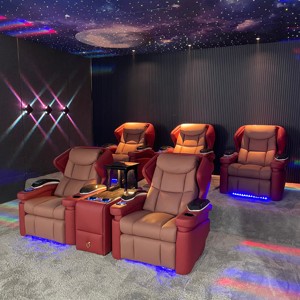 ชุดโซฟาปรับนอนได้สำหรับโรงละครหรูหราเฟอร์นิเจอร์โรงภาพยนตร์เก้าอี้พักผ่อนโซฟาห้องสื่อที่นั่งในภาพยนตร์ - Product Image 3