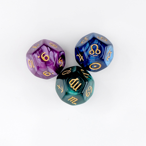 <span class=keywords><strong>Jeu</strong></span> de Table de dés Constellation Divination jouets planètes signes nombres dés d'astrologie polyédriques à 12 côtés - Product Image 6