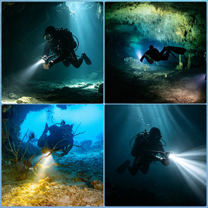 Linterna de <span class=keywords><strong>Buceo</strong></span> D1 6000LM, Sumergible hasta 150m, Linterna Técnica para <span class=keywords><strong>Buceo</strong></span>, Antorcha Subacuática Dividida con Mango Goodman - Product Image 5