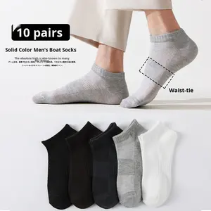 <span class=keywords><strong>Chaussettes</strong></span> courtes d'été en coton respirant pour hommes, décontractées, confortables, invisibles, avec logo à la mode, approvisionnement ODM - Product Image 2