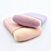 Outil Cosmétique Vente en Gros Kabuki Flat Blush Pinceau Plat Polyvalent Pinceau de Maquillage Rose Violet pour Fond de Teint Liquide