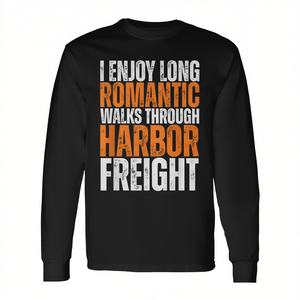 Disfruto de largas paseos románticos por la zona marítima Camiseta de manga larga de Harbor Freight - Product Image 2