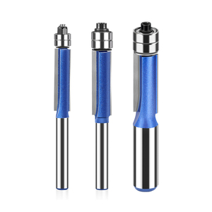 6mm <span class=keywords><strong>1</strong></span>/4 12mm <span class=keywords><strong>1</strong></span>/2 cuchillas de carburo de vástago carpintería al ras brocas de enrutador cortador de molino de madera herramientas de carpintería - Product Image 1