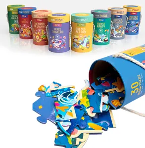 2023 grosir kotak silinder ukuran besar 30 buah mainan teka-teki pendidikan anak-anak