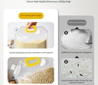 Food Grade Reusable Spout Pouch With Handle Moisture Proof Storage Bag for Grain Nut Milk Juice Coffee