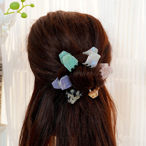YIYI 3.2cm modello di marmo di temperamento personalizzato per capelli artiglio semplice Mini acetato fermaglio per capelli personalizzato all'ingrosso Clip artiglio per le donne - Product Image 6