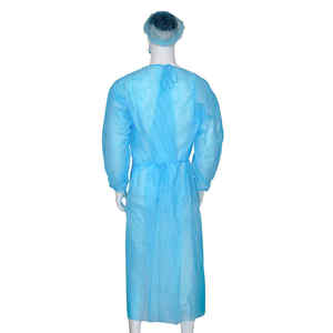 Unisexe Non-Woven pp Pe White Gowns Robe d'isolation jetable isolée pour adultes - Product Image 2
