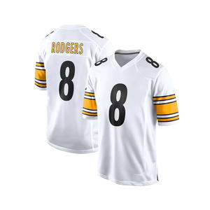 أفضل جودة # 90 واط # 8 رودجرز #   قميص رياضي لكرة القدم الأمريكية من ميتكلف - Product Image 2