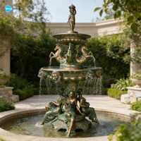 Sculpture de fontaine à eau en bronze antique personnalisée représentant un cheval, œuvre d'art sculptée et objet de collection pour piscines