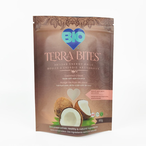 Tùy chỉnh in 60g mờ nhôm lá mỏng có thể khóa lại Ziplock đứng túi dừa hương vị snack ăn được bao bì PE Mylar Túi - Product Image 1